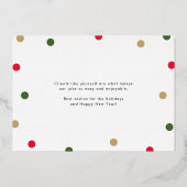 Carte de vacances Affaires FOIL de saison radiante (Verso)