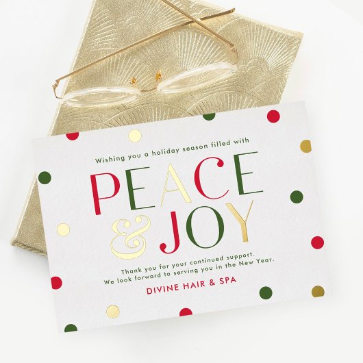 Carte de vacances Affaires FOIL de saison radiante