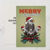 Carte de vacances aigle plat personnalisée (Devant / Derrière)