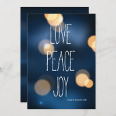 Carte de vacances Amour Paix Joie (Devant / Derrière)