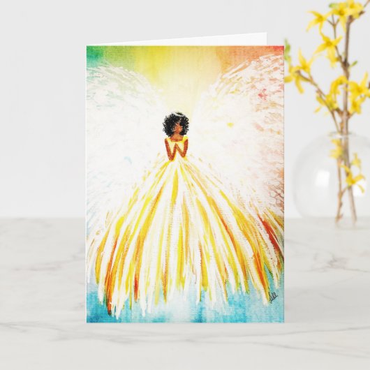 Carte de vacances Angel Bright (Fleur jaune)