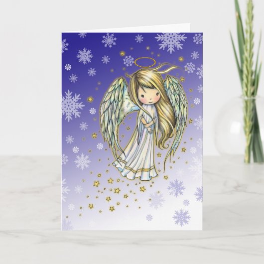 Carte de vacances Angel Snowflake mignon Art Whims (Devant)