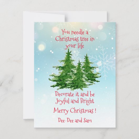 Carte de vacances Appartement Arbre de Noël (Devant)