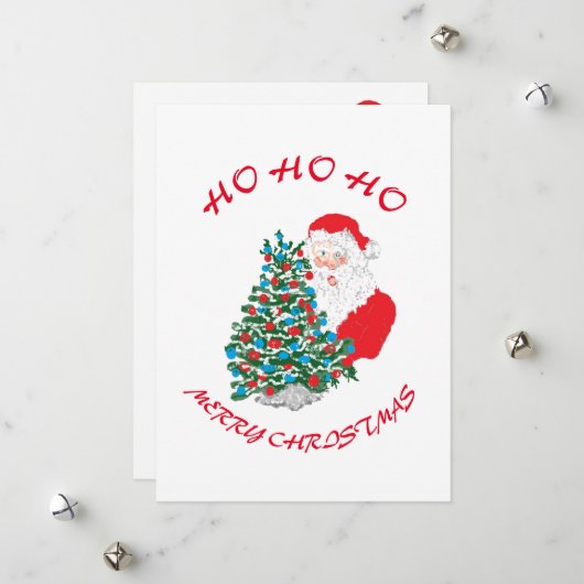 Carte de vacances appartement : Joyeux Noël (Devant/Arrière en situation)