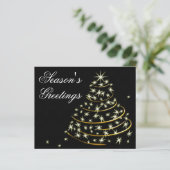 Carte de vacances Arbre de Noël Noir Budget (Debout devant)