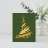 Carte de vacances Arbre de Noël Vert Budget (Debout devant)