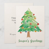 Carte de vacances Arbre de Noël Waterton (Devant / Derrière)