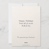 Carte de vacances Arbre de Noël Waterton (Dos)