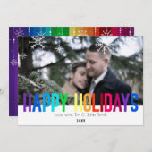 Carte de vacances arc-en-ciel moderne (Devant / Derrière)