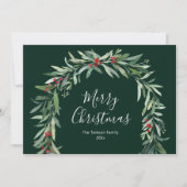 carte de vacances arc verdure hiver (Devant)