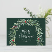 carte de vacances arc verdure hiver (Debout devant)