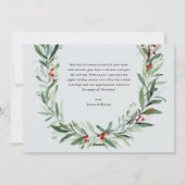 carte de vacances arc verdure hiver (Dos)