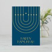 CARTE DE VACANCES ART DÉCO FOIL HANOUKKA (Debout devant)