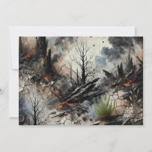 Carte de vacances artistique et plate