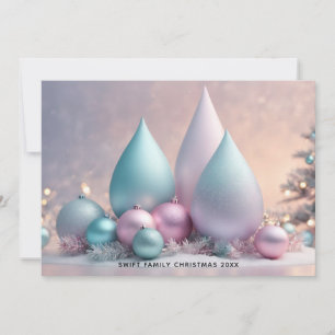 Carte de vacances au pastel doux - Art de Noël 3D 