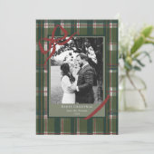 Carte de vacances au ruban et au plastique (Debout devant)