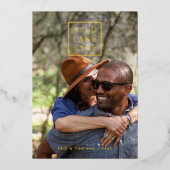 Carte de vacances Auld Lang à cadre à huile - noir (Recto)