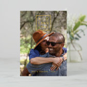 Carte de vacances Auld Lang à cadre à huile - noir (Debout devant)