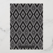 Carte de vacances Auld Lang à cadre à huile - noir (Verso)