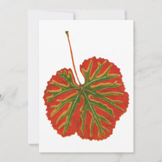 Carte de vacances Autumn Leaf Flat