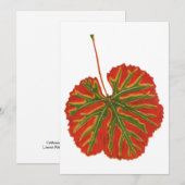 Carte de vacances Autumn Leaf Flat (Devant / Derrière)