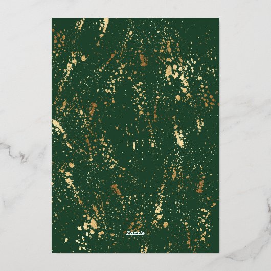 Carte de vacances aux bordures en feuille d'or sim (Verso)