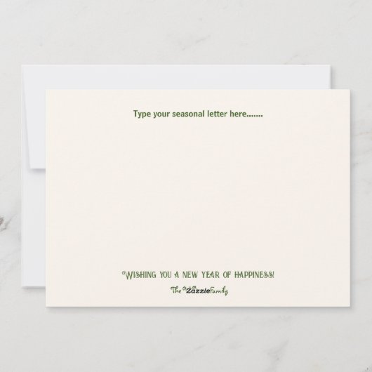 Carte de vacances aux palmiers à noix de coco (Dos)