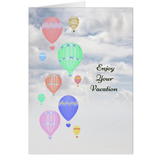 Carte de vacances avec Ballons à air chaud (Devant)