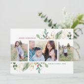 Carte de vacances avec cadre multi-photos et feuil (Debout devant)