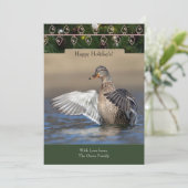 Carte de vacances avec canard à Majard (Debout devant)