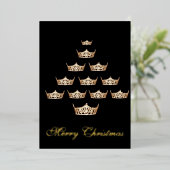 Carte de vacances avec couronne de fête en feuille (Debout devant)