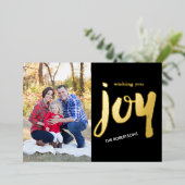 Carte de vacances avec écriture Joy brush (Debout devant)