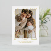 Carte de vacances avec lettres joyeuses (Debout devant)