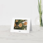 Carte de vacances avec ornements d'orange séchée (Dos)