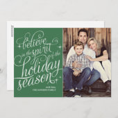 Carte de vacances avec photo du script Twinkle Gre (Devant / Derrière)