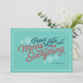 Carte de vacances avec ruban-cadeau script (Debout devant)