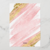 Carte de vacances Be Mine Pink Faux Parties scinti (Verso)