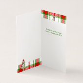 Carte de vacances beagle Chien rouge et verte (Inside)