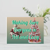 Carte de vacances belle pour fête  (Debout devant)