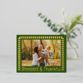 Carte de vacances Bienheureuse et Fière Feuille Bo (Debout devant)