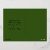 Carte de vacances Bienheureuse et Fière Feuille Bo (Verso)