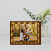 Carte de vacances Bienheureuse et Fière Feuille Bo (Debout devant)