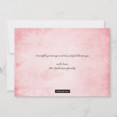 Carte de vacances Bio Rose Grunge 2 Photo (Dos)