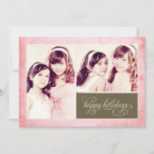 Carte de vacances Bio Rose Grunge 2 Photo (Devant)