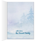 Carte de vacances Birch Pine Tree hiver Aquarelle (Intérieur (Droit))