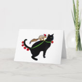 Carte de vacances Black Cat, Squirel et Bells (Devant)