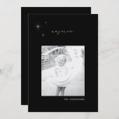 Carte de vacances Black & Gold Radiant (Devant / Derrière)