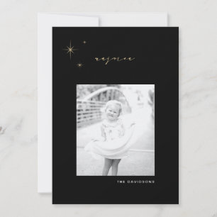 Carte de vacances Black & Gold Radiant