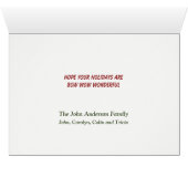 Carte de vacances Black Poodg Dog Christmas Sleigh (Intérieur Horizontal (Bas))