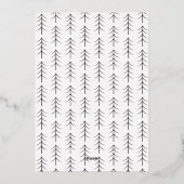 Carte de vacances blanche et feuille d'or de colla (Verso)